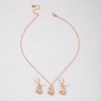 Elegant Water Droplets Alloy Inlay Artificial Diamond Women's Earrings Necklace main image 4