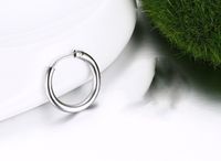 1 Piece Simple Style Circle Stainless Steel Polishing Plating Earrings sku image 1