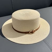 Femmes Style Ethnique Couleur Unie Chapeau De Paille sku image 3