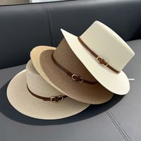 Women's Ethnic Style Solid Color Straw Hat main image 2