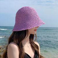 Women's Japanese Style Solid Color Straw Hat sku image 3