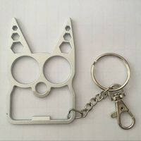 Cartoon Style Cat Head Zinc Alloy Unisex Bag Pendant Keychain sku image 2