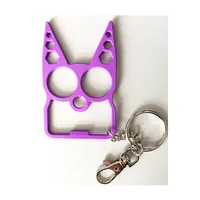 Style De Bande Dessinée Chat Tête En Alliage De Zinc Unisexe Pendentif De Sac Porte-clés sku image 5