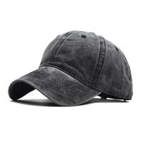 Unisex Retro Color Block Wide Eaves Curved Eaves Baseball Cap sku image 32