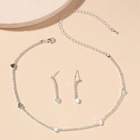 Shiny Geometric Water Droplets Alloy Inlay Crystal Women's Earrings Necklace main image 8