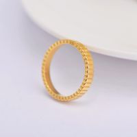 Stainless Steel 18K Gold Plated Simple Style Plating Geometric Rings sku image 2