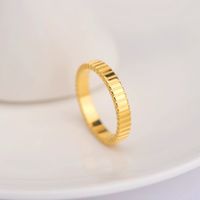 Rostfreier Stahl 18 Karat Vergoldet Einfacher Stil Überzug Geometrisch Ringe main image 3