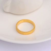 Rostfreier Stahl 18 Karat Vergoldet Einfacher Stil Überzug Geometrisch Ringe main image 2