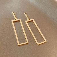 1 Pair Simple Style Commute Rectangle Alloy Drop Earrings main image 2