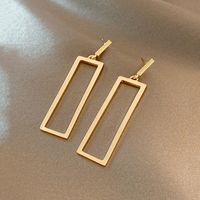 1 Pair Simple Style Commute Rectangle Alloy Drop Earrings main image 3