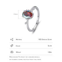 Fashion Geometric Sterling Silver Inlay Zircon Rings 1 Piece sku image 4