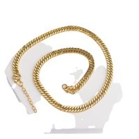 Punk Waves Stainless Steel Plating 18k Gold Plated Necklace main image 6