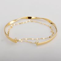 Wholesale Simple Style Solid Color Titanium Steel Bangle main image 1