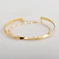 Wholesale Simple Style Solid Color Titanium Steel Bangle main image 3