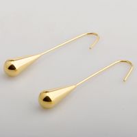 1 Pair Simple Style Water Droplets Titanium Steel Plating Drop Earrings main image 3