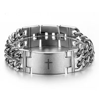 Lässig Geometrisch Titan Stahl Überzug Armbänder main image 4