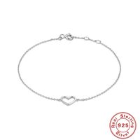 Simple Style Heart Shape Sterling Silver Plating 18k Gold Plated Bracelets main image 3