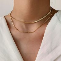 Simple Style Geometric Alloy Plating Women's Layered Necklaces main image 1