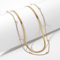 Simple Style Geometric Alloy Plating Women's Layered Necklaces main image 4