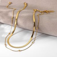 Simple Style Geometric Alloy Plating Women's Layered Necklaces main image 2