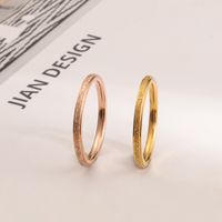 Simple Style Waves Stainless Steel Plating Rings main image 3