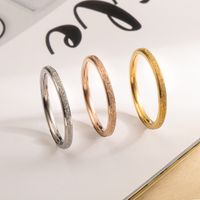 Simple Style Waves Stainless Steel Plating Rings main image 1