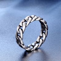 Hip-hop Geometric Titanium Steel Polishing Men's Rings main image 5