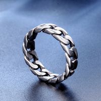 Hip-hop Geometric Titanium Steel Polishing Men's Rings main image 1