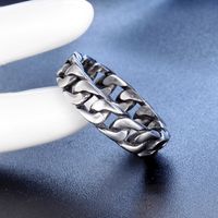 Hip-hop Geometric Titanium Steel Polishing Men's Rings main image 3