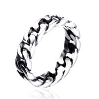 Hip-hop Geometric Titanium Steel Polishing Men's Rings sku image 6