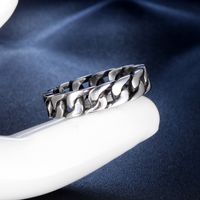 Hip-hop Geometric Titanium Steel Polishing Men's Rings main image 2