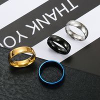 Wholesale Simple Style Solid Color Stainless Steel Rings main image 2