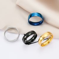 Wholesale Simple Style Solid Color Stainless Steel Rings main image 1