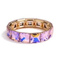 Retro Square Alloy Plating Inlay Rhinestones Gold Plated Unisex Bangle main image 3