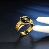 Retro Geometric Titanium Steel None 18K Gold Plated Rhodium Plated Men'S Rings main image 5