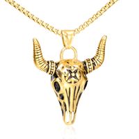 Punk Vacas Acero Titanio Ninguno Chapados en oro de 18k Hombres sku image 2