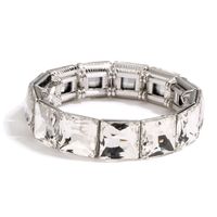 Retro Square Alloy Plating Inlay Rhinestones Gold Plated Unisex Bangle sku image 5