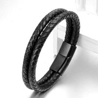 Casual Geometric Pu Leather None 18K Gold Plated Men'S Bracelets main image 5