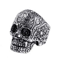 Wholesale Retro Punk Skull Titanium Steel Rings main image 2