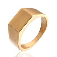 Simple Style Square Titanium Steel Polishing None 18K Gold Plated Men'S Rings sku image 17