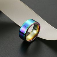 Wholesale Retro Solid Color Stainless Steel Rings main image 3