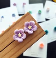 Wholesale Jewelry 1 Pair Simple Style Flower Resin Ear Studs sku image 2
