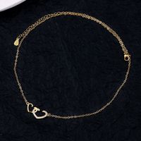 Elegant Heart Shape Copper Inlay Zircon Necklace main image 2