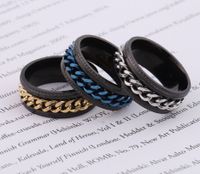 Simple Style Rhombus Stainless Steel Plating Chain Unisex Rings main image 1