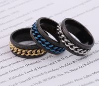 Simple Style Rhombus Stainless Steel Plating Chain Unisex Rings main image 3