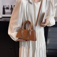 Women's All Seasons Pu Leather Solid Color Basic Square Buckle Shoulder Bag main image 5