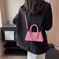 Women's All Seasons Pu Leather Solid Color Basic Square Buckle Shoulder Bag main image 4
