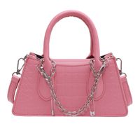 Women's All Seasons Pu Leather Solid Color Basic Square Buckle Shoulder Bag sku image 3