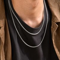 Casual Hip-Hop Simple Style Solid Color 201 Stainless Steel Men'S Necklace main image 1