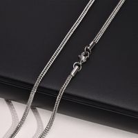 Casual Hip-Hop Simple Style Solid Color 201 Stainless Steel Men'S Necklace main image 4
